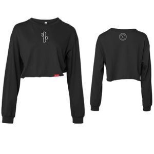 Arcadia clothing co cropped long sleeve top size medium